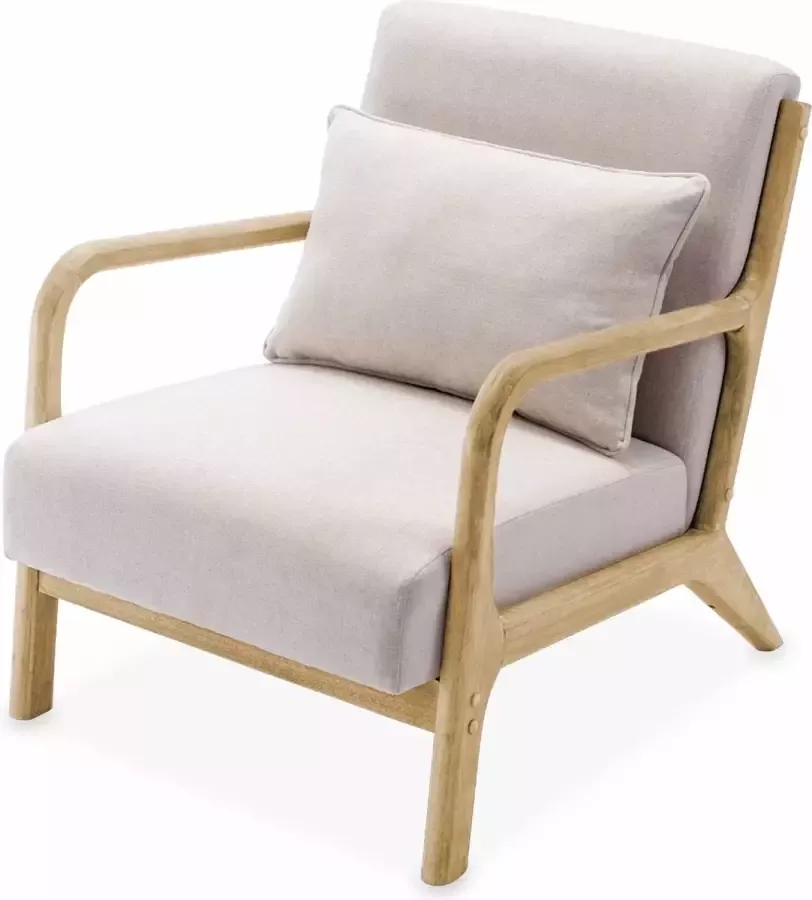 Alice's Garden Stoffen fauteuil Lorens L65xP80xH79cm Beige Lorens