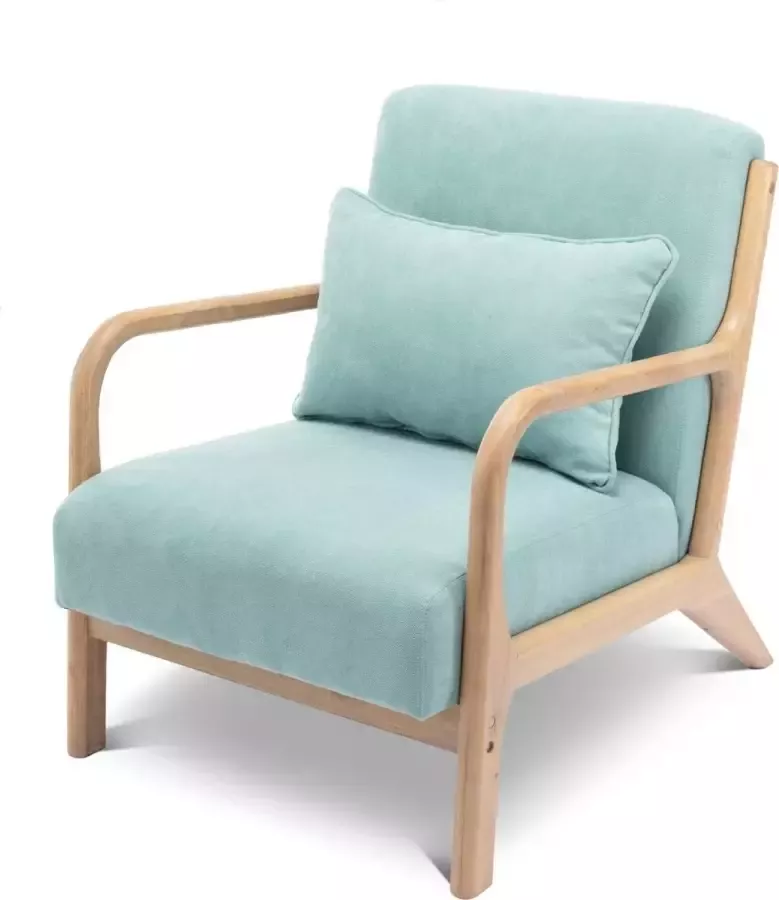 Alice's Garden Stoffen fauteuil Lorens L65xP80xH79cm Watergroen Lorens