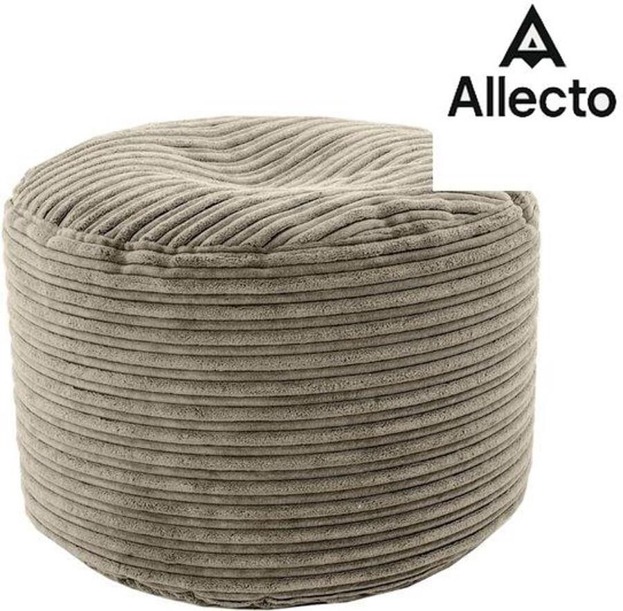 Allecto Voetenbankje Of Poef Ronde Zitzak Voetenbank Woonkamer Jumbo Koord Voetensteun voor Binnengebruik Lichtgewicht Gaming Pouf voor Volwassenen Duurzaam Ergonomisch Ontwerp voor Urenlange Ontspanning (Staal)