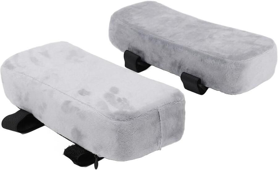 Allecto Plus Ergonomische Armleuning Kussens voor Kantoorstoel Zwart Comfortabel & Zacht Drukverlichting voor Ellebogen en Onderarmen 1 Paar