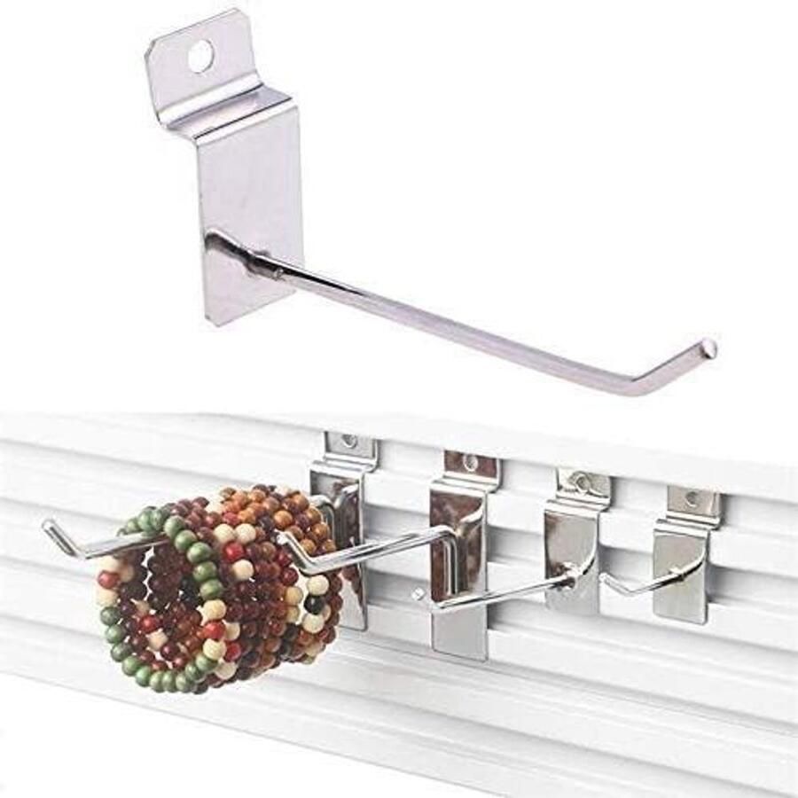Allecto Plus Set van 25 Wandhaakjes voor Decoratieve Wandplanken 15cm Lengte Geschikt voor Thuis Keuken Kantoor en Winkels