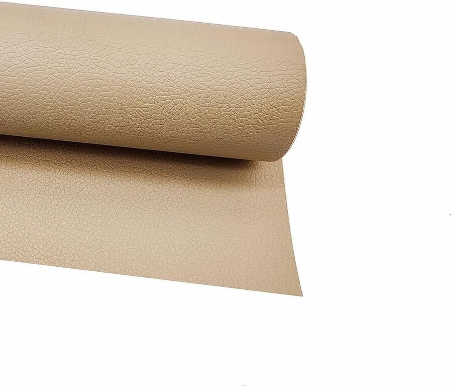 Allecto Plus Zelfklevende Patches Reparatieset van Kunstleer voor Zitbank Motorfiets Auto Gaming Stoel 40x120cm Beige-Apricot