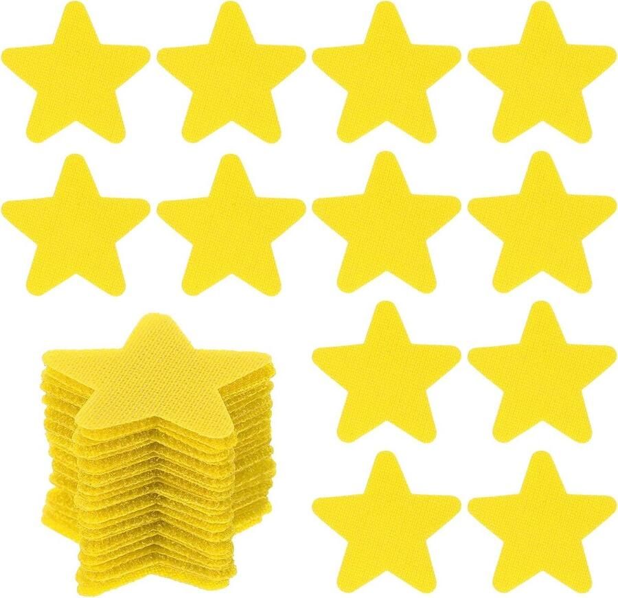 Allecto premium 65 stuks Tapijt Spot Markers Star Floor Dots Geel Voor Leraar Klas Decoratie Elementaire Kleuterschool Benodigdheden