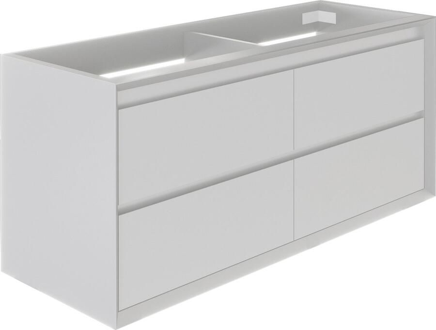 Allibert Delta Wastafelonderbouw 120cm Mat Wit