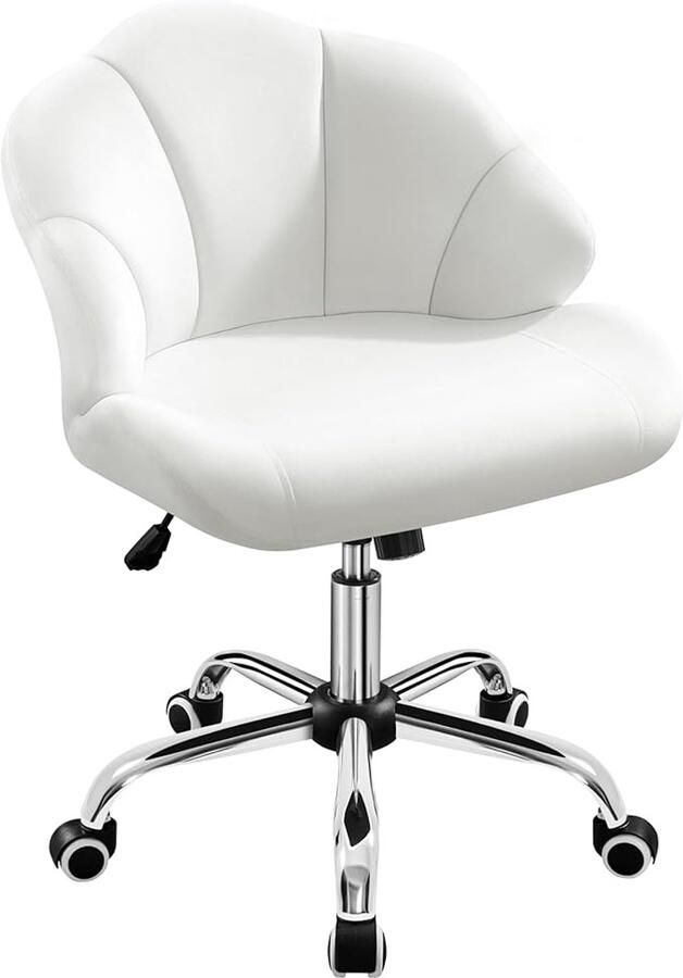 ALM Living Ergonomische bureaustoel Draaistoel Bureaustoel in schelpvorm Make-up stoel Wit