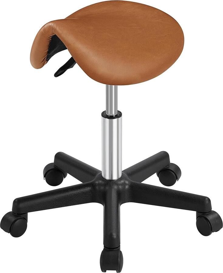 ALM Living Zadelkruk Op Wielen – Verstelbare Bureaukruk – Ergonomische Werkkruk – Tabouret Zadelstoel