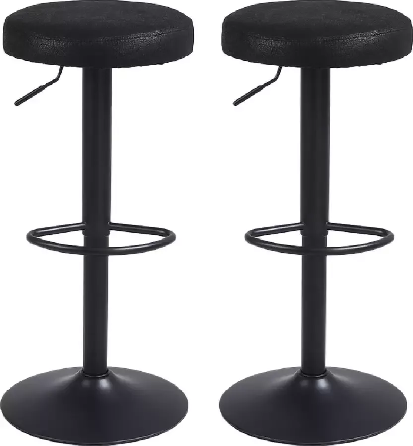 'merkloos'' Alora Barkruk Oslo Zwart barkrukken set van 2 barstoel keukenstoel barstoel verstelbaar industrieel