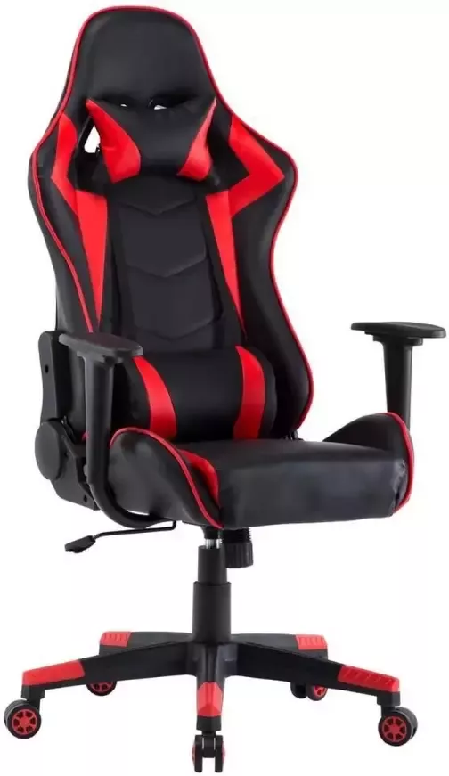 Alora Gaming stoel Monaco Rood Met Nekkussen & Verstelbaar Rugkussen Bureaustoel Gamestoel Gaming Chair Game Stoel