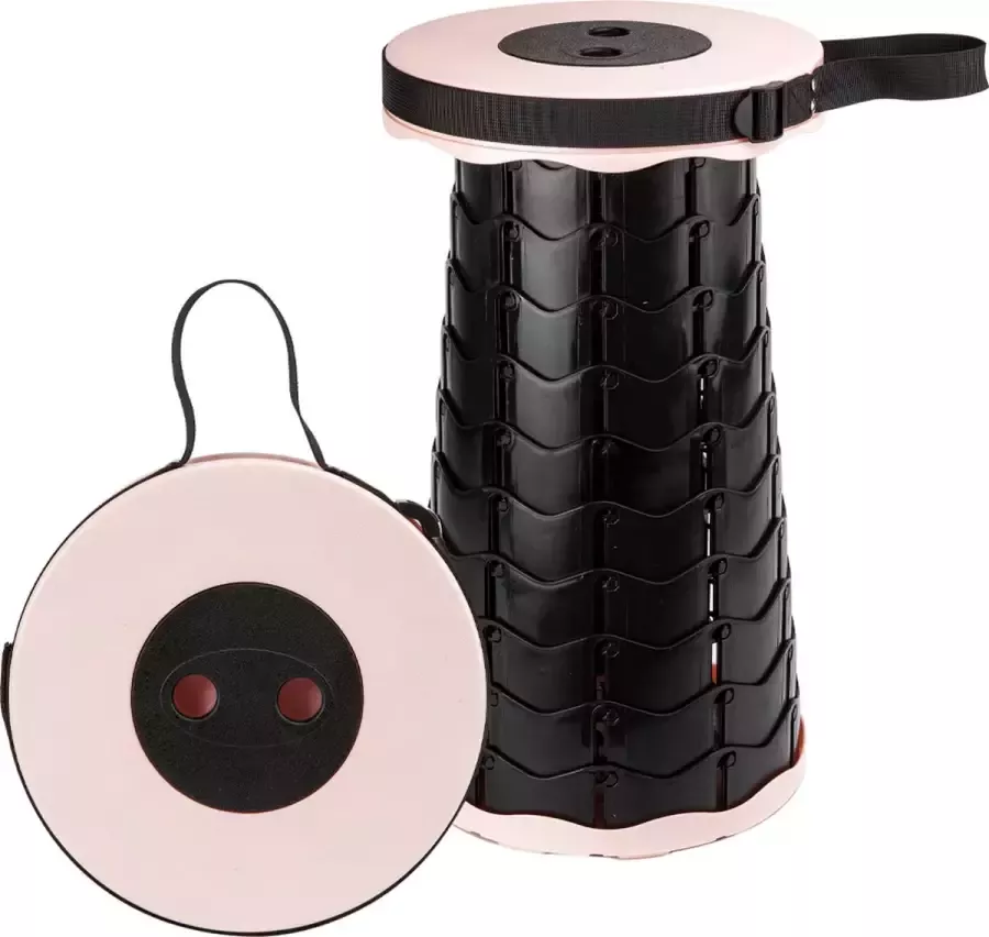 Alora Opvouwbare Kruk Roze kruk opvouwbaar draagbaar inklapbaar kruk klapstoel vouwstoel opstatpkrukje kampeerstoel
