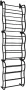 Alora schoenenrek zwart 185x55cm Schoenenbank schoenenrek metaal schoenenrek deur opbergrek - Thumbnail 1