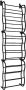 Alora schoenenrek zwart 185x55cm Schoenenbank schoenenrek metaal schoenenrek deur opbergrek - Thumbnail 2