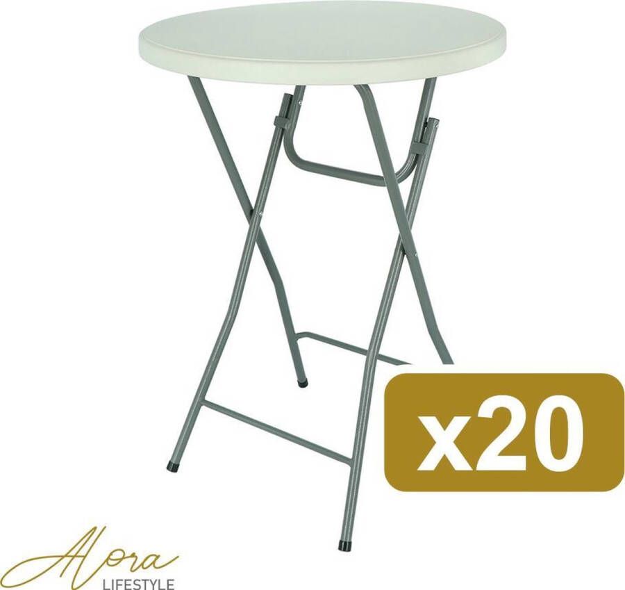 Alora Statafel set van 20 Wit ø80x110 cm perfect voor een feestje