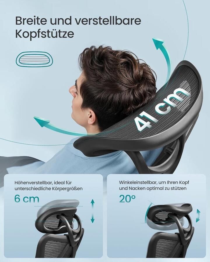 Alta ErgoMaster Pro+ Ergonomische Bureaustoel – Verstelbare Lendensteun & Hoofdsteun – Ademend Mesh – 3 Standen Kantelbaar – Tot 150 kg Draagkracht – Verstelbare Armleuningen – Zwart