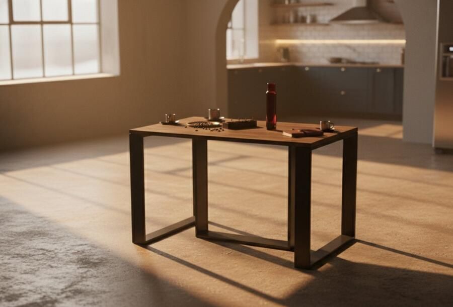 Alta Verona Uitschuifbare Eettafel – 12 Personen – 130-330 cm – Massief Hout met Fineer – Industriële Eettafel – Kleur Stirling Oak Zwart – Stevige Design Eettafel voor Woonkamer & Keuken – Inclusief Handleiding