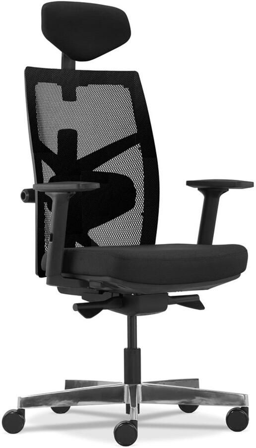 Alterego Ergonomische Bureaustoel Impero Van Zwarte Stof