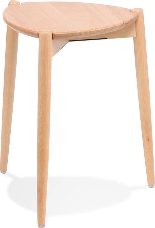 Alterego Design Alterego PINTADO Stapelbare lage kruk Beige 36 5x39x44 5 cm