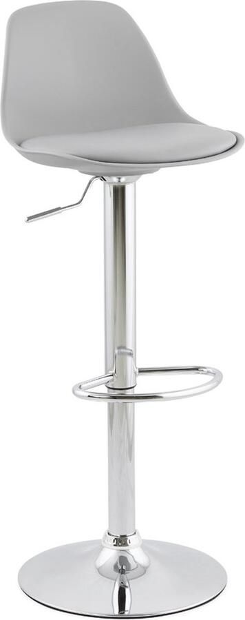 Alterego Design Alterego Verstelbare kruk 'PRINCES' grijs