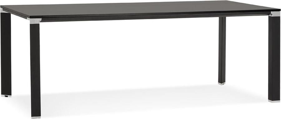 Alterego Design Alterego Vergader- eettafel design XLINE in zwart hout 200x100 cm