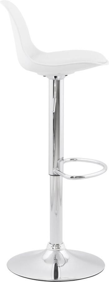 Alterego Design Alterego PRINCES Verstelbare kruk Wit 42x39x104 cm