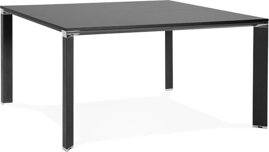 Alterego Design Alterego Vergadertafel bench bureau 'XLINE SQUARE' in het zwart 140x140 cm