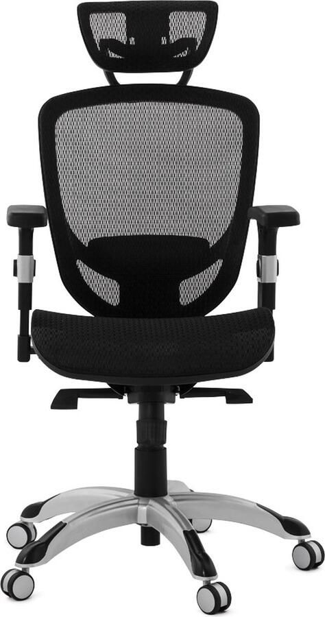 Alterego Zwarte ergonomische bureaustoel 'TYPHON