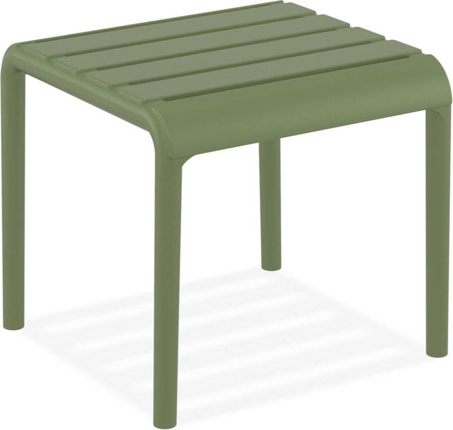 Alterego Design Alterego Bijzettafel 'SIDONY' groen van plastic