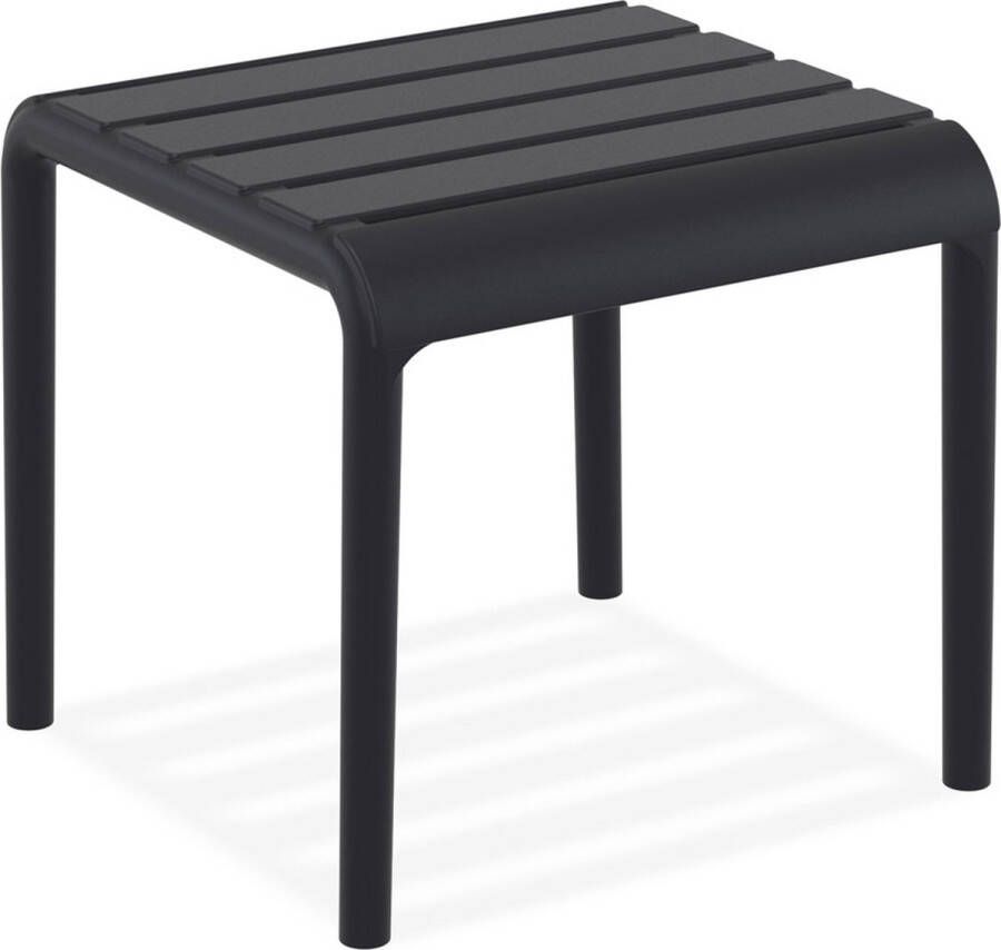 Alterego Design Alterego Bijzettafel 'SIDONY' zwart van plastic