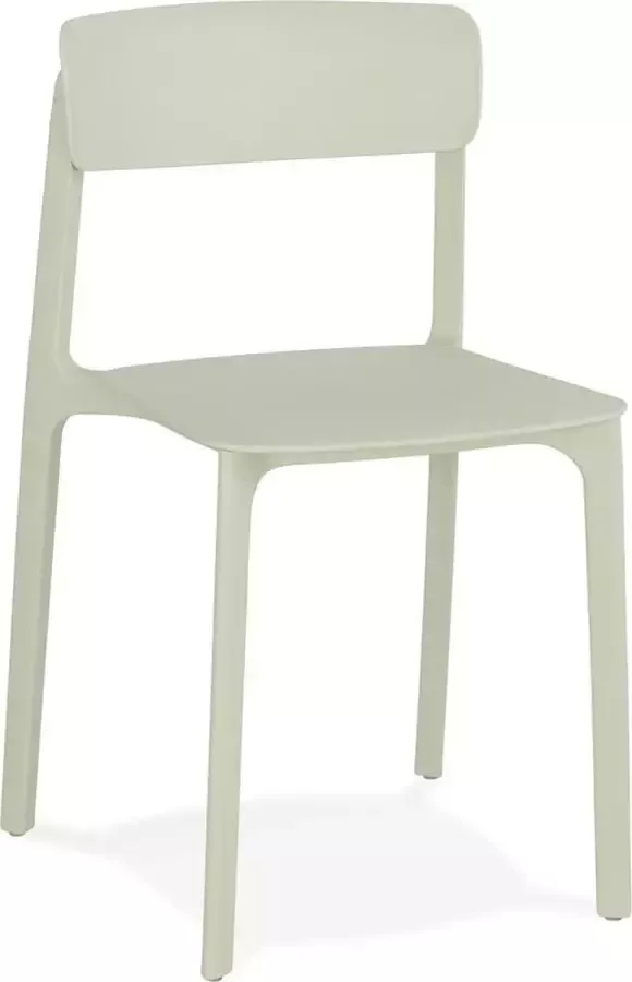 Alterego Design Alterego Binnen- buitenstoel 'TROPICAL' van pastelgroen kunststof stapelbaar
