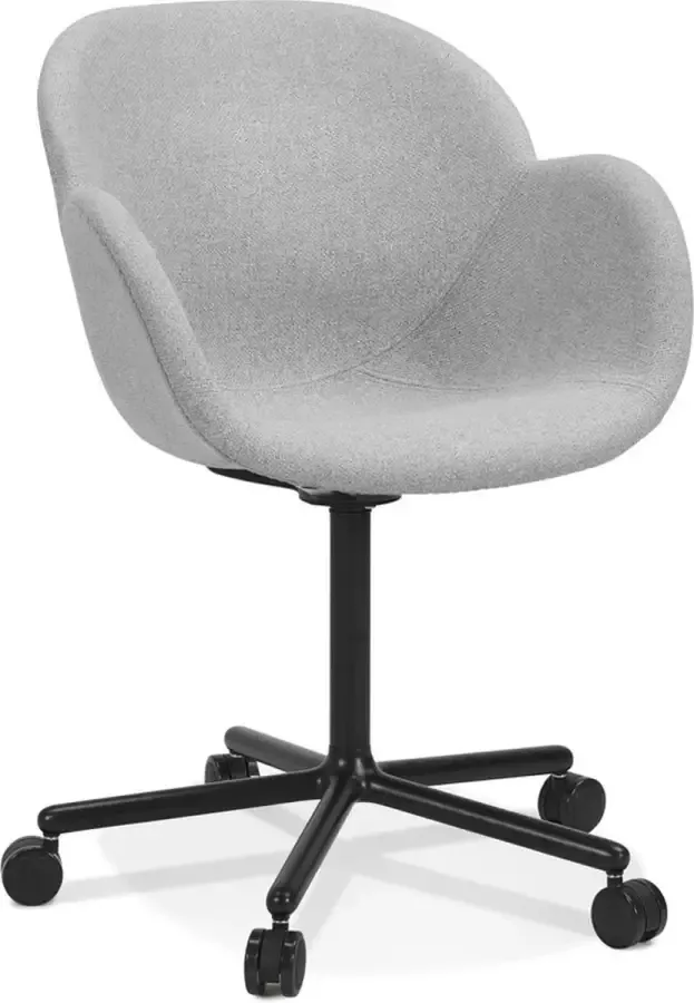 Alterego Design Alterego Chaise de bureau avec accoudoirs 'ASTRA' gris clair