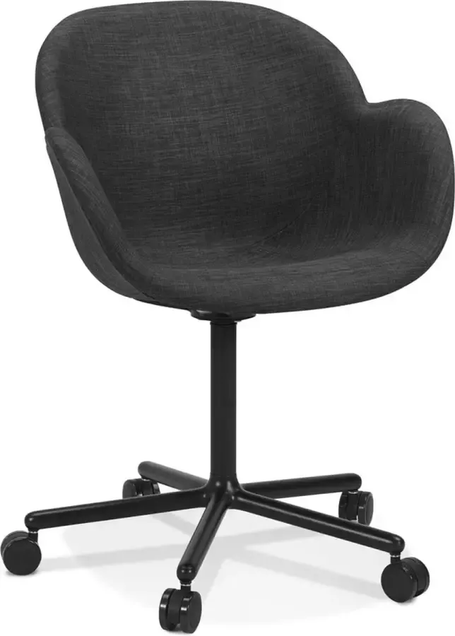 Alterego Design Alterego Chaise de bureau avec accoudoirs 'ASTRA' gris foncé