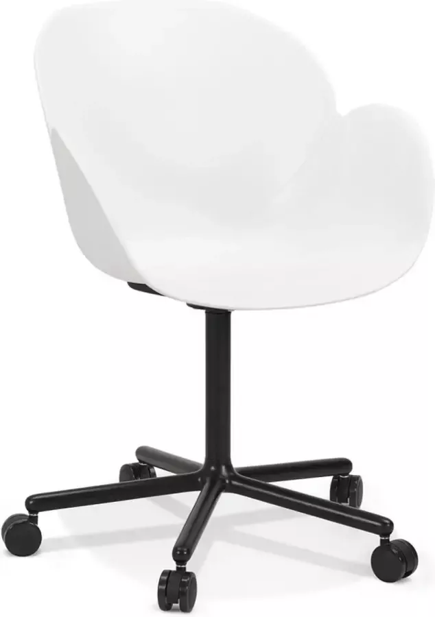 Alterego Design Alterego Chaise de bureau avec accoudoirs 'ORION' blanche