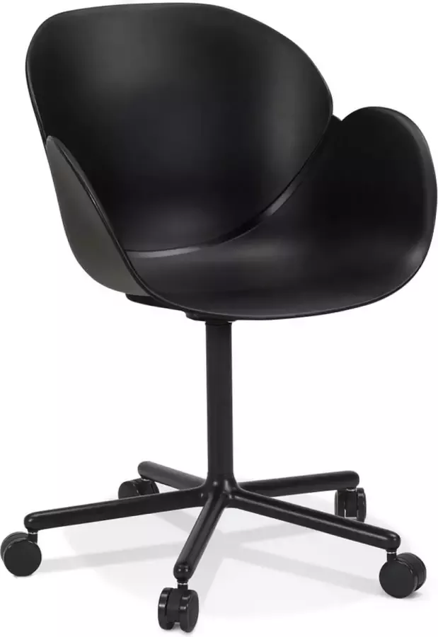Alterego Design Alterego Chaise de bureau avec accoudoirs 'ORION' noire