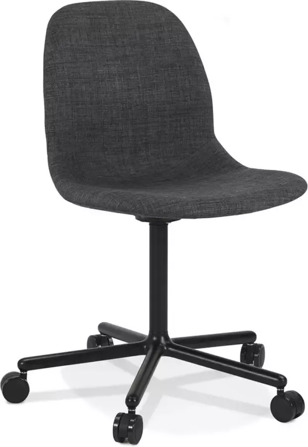 Alterego Design Alterego Chaise de bureau 'POLARIS' gris foncé sur roulettes