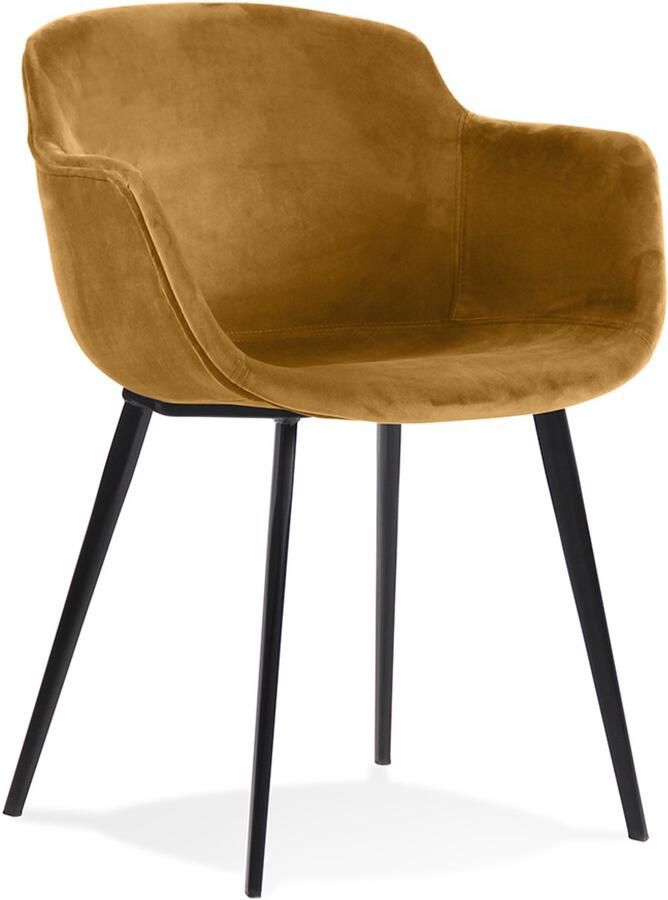 Alterego Design Alterego ARMADA Stoel met armleuningen Mosterd 59x54x80 cm