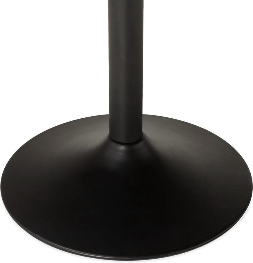 Alterego Design Alterego Kleine ronde bureautafel eettafel 'CHEF' zwart Ø 90 cm