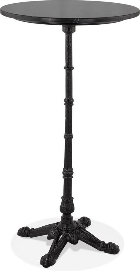 Alterego Design Alterego DOMY Ronde hoge tafel Zwart 60x60x112 6 cm