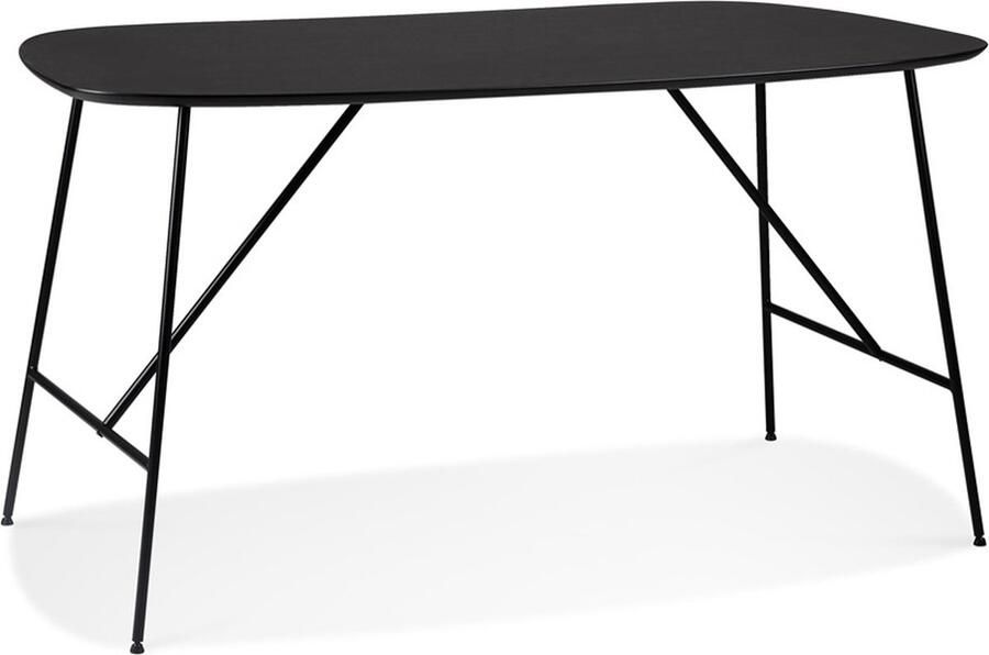 Alterego Design Alterego FIONA Klein tafeltje bureau Zwart 142 5x74x75 cm
