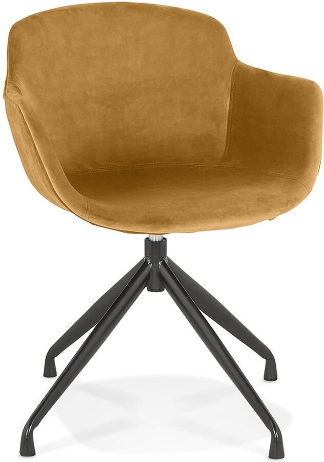 Alterego Design Alterego GRAPIN Stoel met armleuningen Mosterd 59x54x80 cm