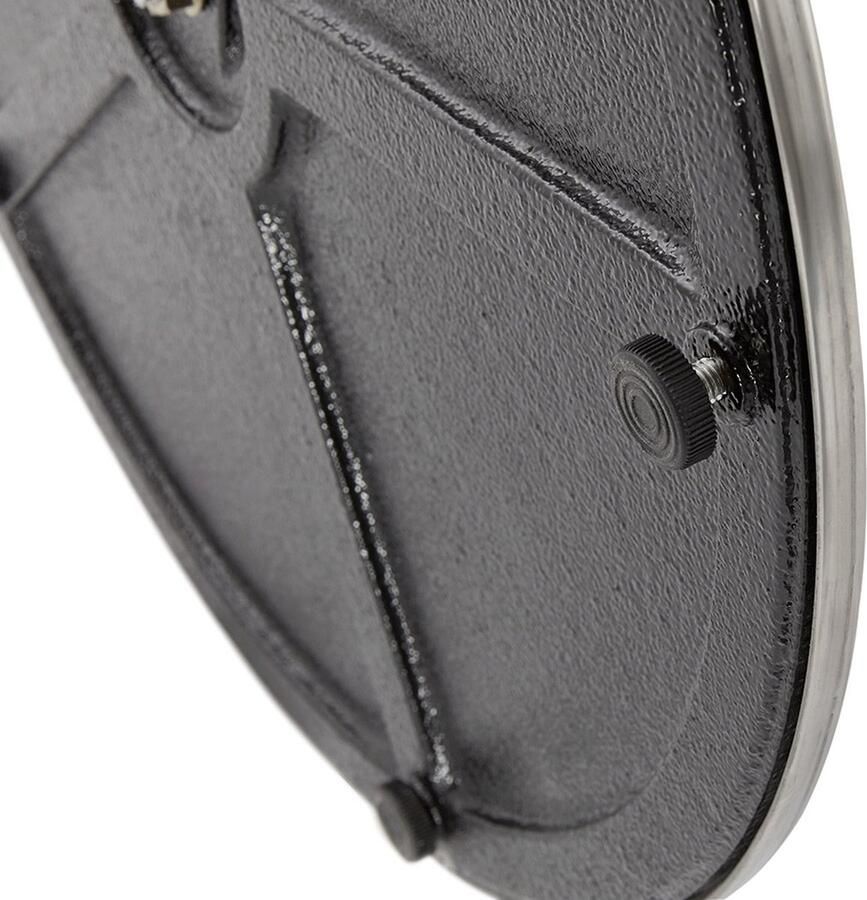 Alterego Design Alterego Kleine ronde bureautafel eettafel 'INDIANA' zwart Ø 90 cm