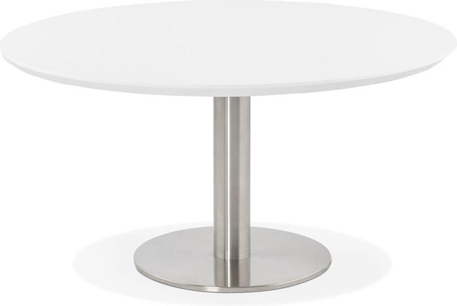 Alterego Design Alterego Lage loungetafel AGUA wit Ø 90 cm