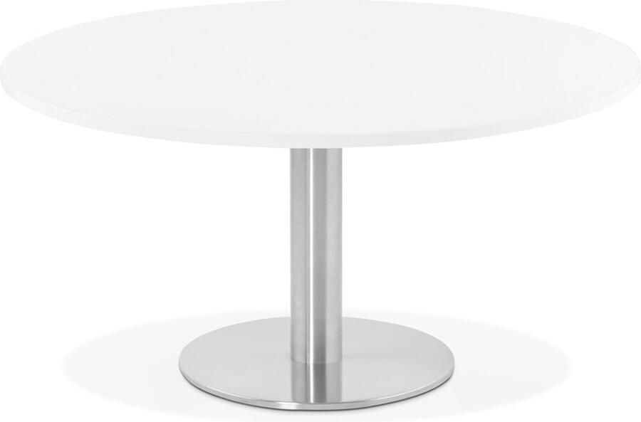 Alterego Design Alterego Lage loungetafel HOUSTON wit Ø 90 cm