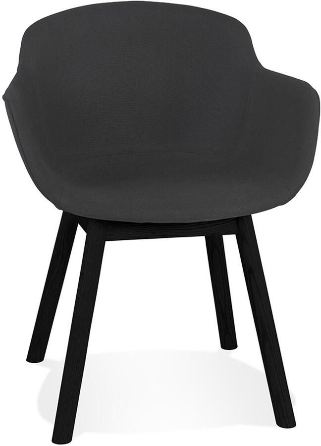 Alterego Design Alterego LAMBIC Stoel met armleuningen Zwart 59x54x80 cm