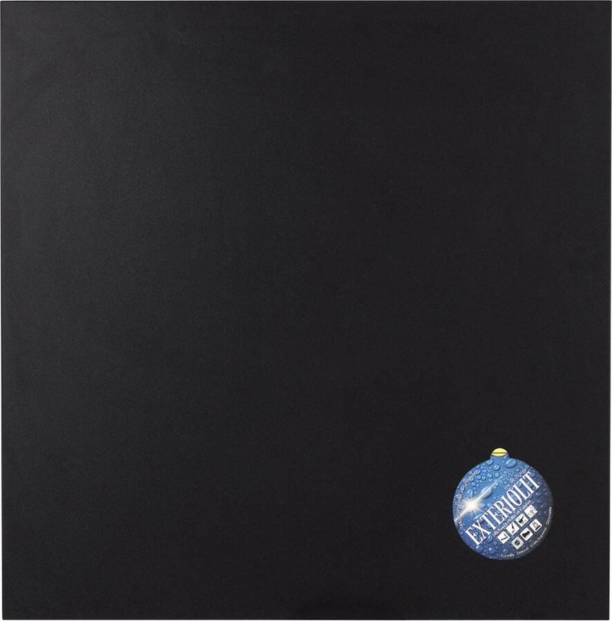 Alterego Design Alterego Zwart vierkant tafelblad 'LIMULE' 68x68 cm