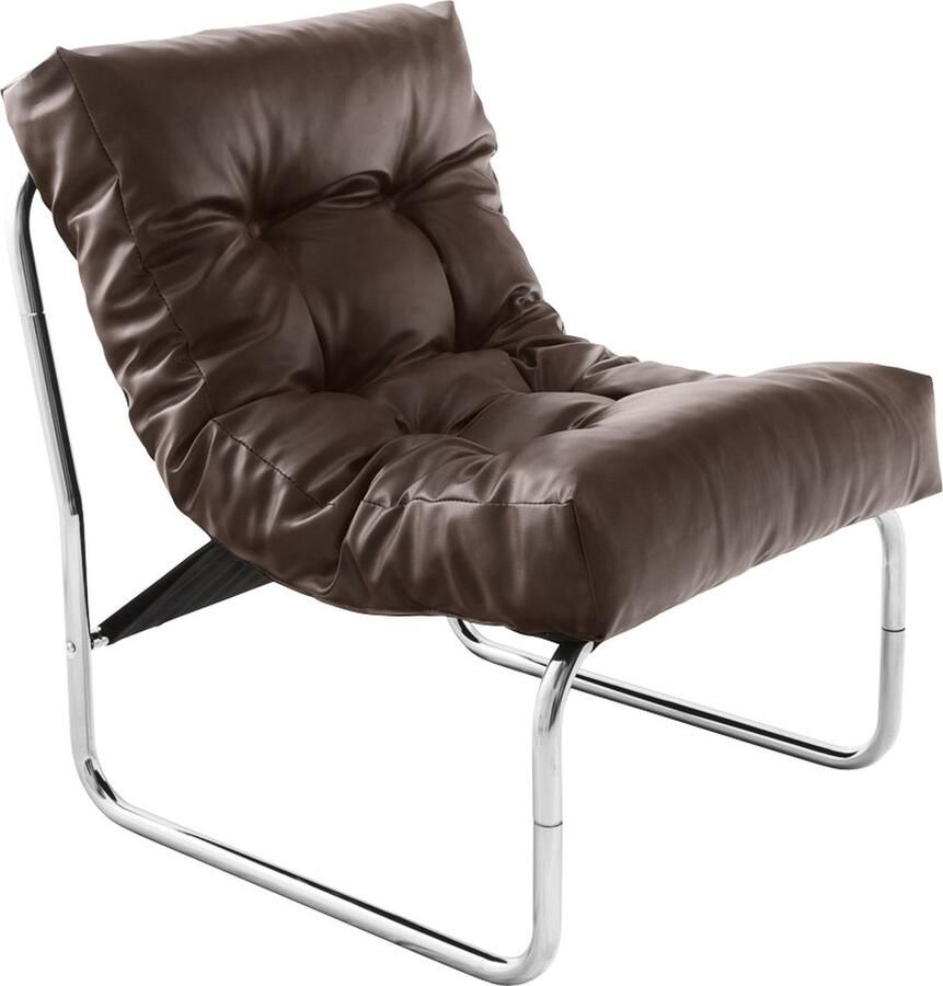 Alterego Design Alterego LOFT Lounge stoel Bruin 57x71x75 cm