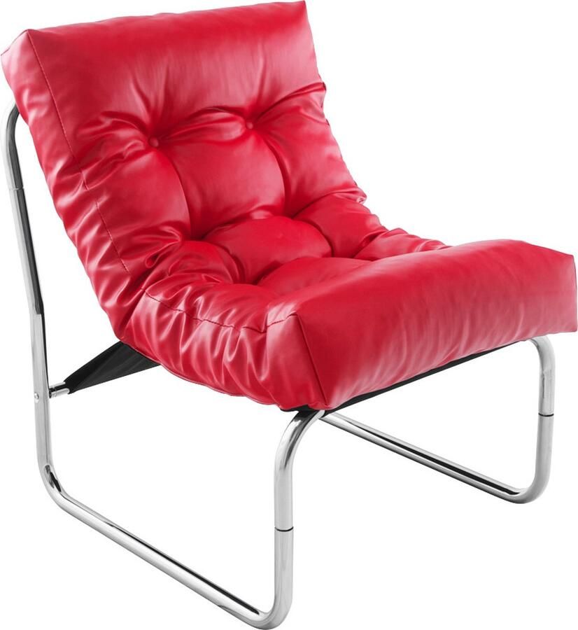 Alterego Design Alterego LOFT Lounge stoel Rood 57x71x75 cm