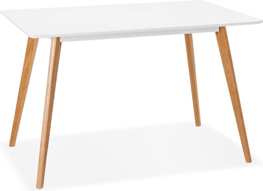 Alterego Design witte 'MARIUS' tafel bureau in Scandinavische stijl 120x80 cm