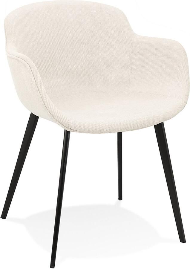 Alterego Design Alterego NEGRONI Stoel met armleuningen Beige 59x54x80 cm