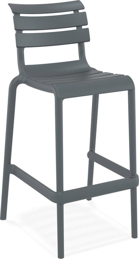 Alterego Design Alterego NOBU Barkruk Grijs 53x55x105 cm