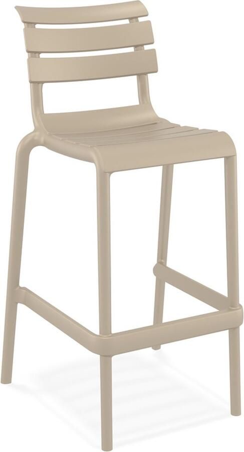 Alterego Design Alterego NOBU Barkruk Taupe 53x55x105 cm