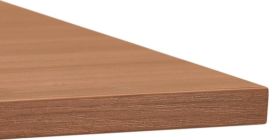 Alterego Design Alterego In hoogte verstelbare bureau 'OSMOSE' van notenhout en wit metaal 160x80 cm